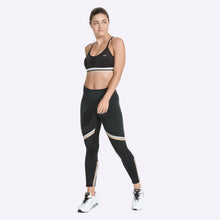 Load image into Gallery viewer, Nike Indy Women's Light-Support Sports Bra - BLACK/WHITE/METALLIC GOLD/WHITE