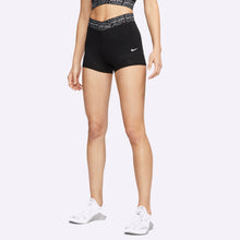 Load image into Gallery viewer, Nike Pro - Women's 3inch Training Shorts - BLACK/WHITE
