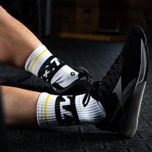 Load image into Gallery viewer, TWL - EVERYDAY CORE SOCKS - WHITE/BLACK/YELLOW