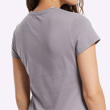 Load image into Gallery viewer, Reebok - Women's Training Essentials Stacked Logo Tee - GRAVITY GREY