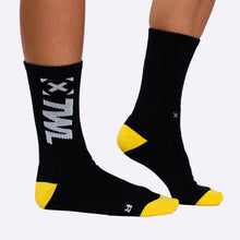 Load image into Gallery viewer, TWL - EVERYDAY CORE SOCKS - BLACK/YELLOW