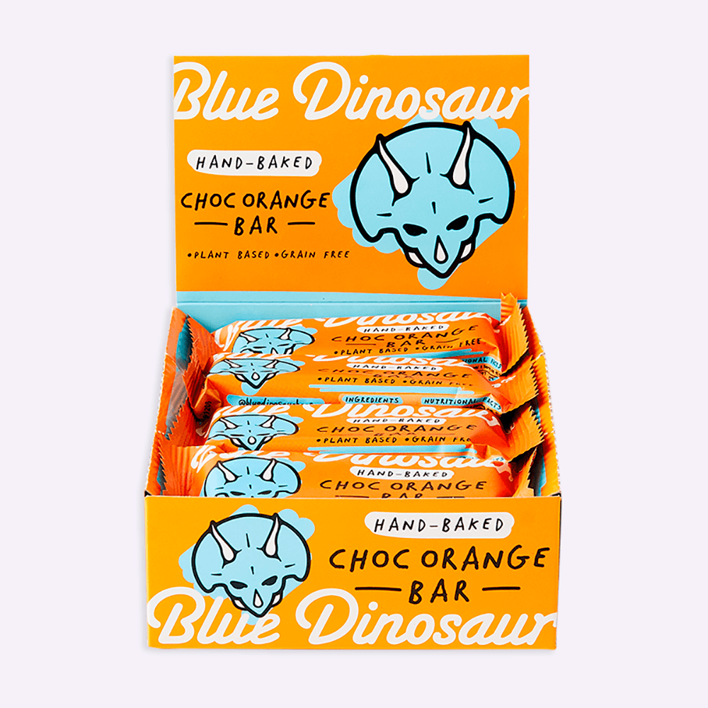 Blue Dinosaur Snack Bar Choc Orange 45g