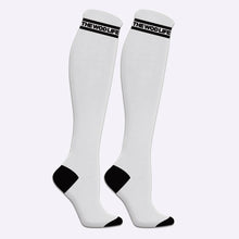 Load image into Gallery viewer, The WOD Life - Knee High Socks - White & Black - Stripe