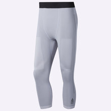 Load image into Gallery viewer, Reebok - Men's MyoKnit 3/4 Tights - Light Grey Heather/Cool Shadow