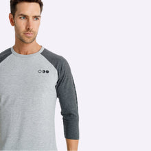 Load image into Gallery viewer, The Brave - Men's Adventure Raglan Shirt - Light Grey Marle/Charcoal Marle