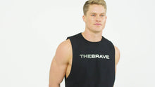 Load image into Gallery viewer, The Brave - Men's Waverider Muscle Tank - Black/White