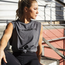 Load image into Gallery viewer, The Brave - Men's Waverider Muscle Tank - Charcoal/Black