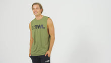 Load image into Gallery viewer, The WOD Life - Men's Classics Gunship Muscle Tank - Khaki/Black
