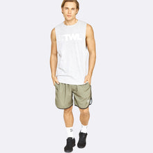 Load image into Gallery viewer, The WOD Life - Men's Classics Gunship Muscle Tank - Light Grey/White