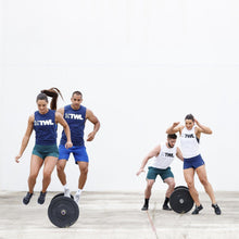 Load image into Gallery viewer, The WOD Life - Men's Classics Gunship Muscle Tank - White/Black