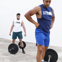 Load image into Gallery viewer, The WOD Life - Men's Classics Gunship Muscle Tank - White/Black