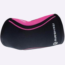 Load image into Gallery viewer, Rehband RX Elbow Sleeve - 5mm - Black/Pink - SINGLE
