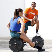 Load image into Gallery viewer, The WOD Life - Women's Classics Slash Crop Tank - Surf Blue
