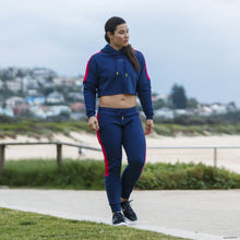 Load image into Gallery viewer, The WOD Life - Women's Wanderer Cuffed Jogger Pants - INDIGO/CERISE