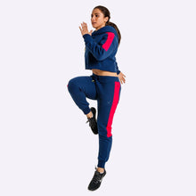 Load image into Gallery viewer, The WOD Life - Women's Wanderer Cuffed Jogger Pants - INDIGO/CERISE
