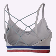 Load image into Gallery viewer, Nike Indy Women&#39;s Light-Support Sports Bra - ATMOSPHERE GREY/DEEP ROYAL BLUE/BLACK

