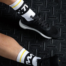 Load image into Gallery viewer, TWL - EVERYDAY CORE SOCKS - WHITE/BLACK/YELLOW
