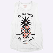 Load image into Gallery viewer, RokFit Women&#39;s Tank - I&#39;D RATHER BE LIFTING - White
