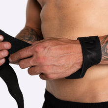 Load image into Gallery viewer, TWL - LEATHER LIFTING STRAPS - PAIR - BLACK
