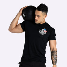 Load image into Gallery viewer, RokFit Men&#39;s T-Shirt - LIFT FREE OR DIE - Black
