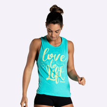 Load image into Gallery viewer, RokFit Women&#39;s Tank - LOVE TO LIFT - Teal
