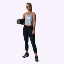 Load image into Gallery viewer, TWL - Women&#39;s Cropped Spirit Tank - POWDER BLUE/WHITE
