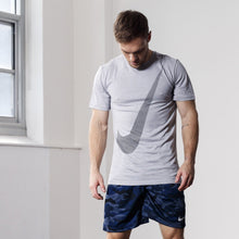 Load image into Gallery viewer, Nike Breathe - Men&#39;s Short-Sleeve Hyper Dry Training Top - Vast Grey/Atmosphere Grey/Black
