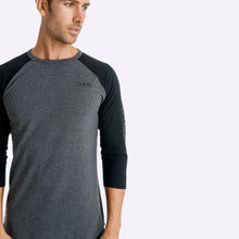 Load image into Gallery viewer, The Brave - Men&#39;s Adventure Raglan Shirt - Charcoal Marle/Black/Black
