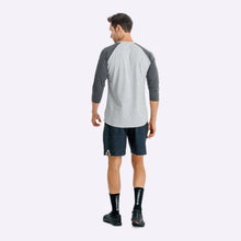 Load image into Gallery viewer, The Brave - Men&#39;s Adventure Raglan Shirt - Light Grey Marle/Charcoal Marle
