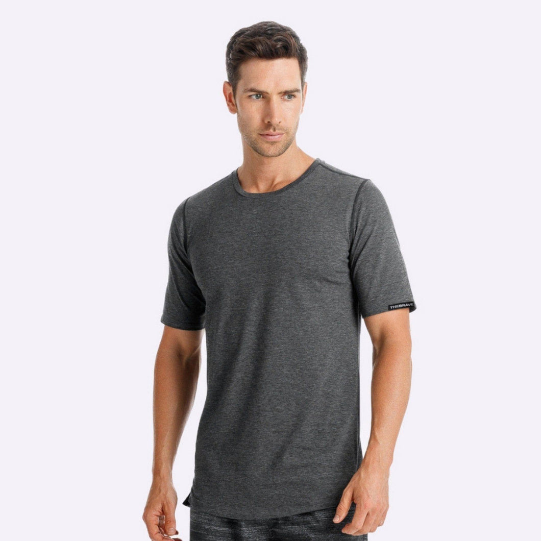 The Brave - Men's Techfit T-Shirt - Charcoal Marle