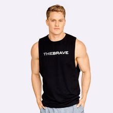 Load image into Gallery viewer, The Brave - Men&#39;s Waverider Muscle Tank - Black/White
