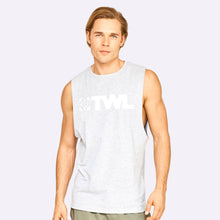 Load image into Gallery viewer, The WOD Life - Men&#39;s Classics Gunship Muscle Tank - Light Grey/White
