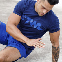 Load image into Gallery viewer, The WOD Life - Men&#39;s Classics Flux T-Shirt -  Indigo/Surf Blue
