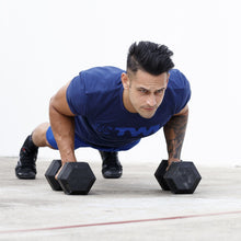 Load image into Gallery viewer, The WOD Life - Men&#39;s Classics Flux T-Shirt -  Indigo/Surf Blue
