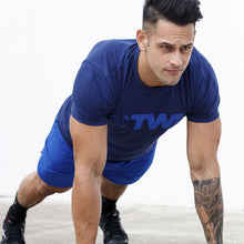 Load image into Gallery viewer, The WOD Life - Men&#39;s Classics Flux T-Shirt -  Indigo/Surf Blue
