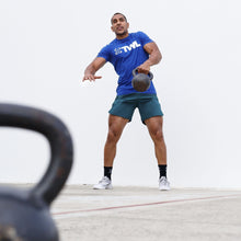 Load image into Gallery viewer, The WOD Life - Men&#39;s Classics Flux T-Shirt -  Surf Blue/White
