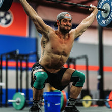 Load image into Gallery viewer, Rehband RX Knee Sleeve 5mm Emerald Green/Black - SINGLE
