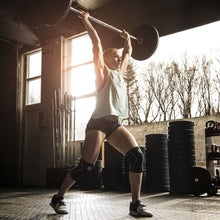 Load image into Gallery viewer, Rehband RX Knee Sleeve - 7mm - Black/White - SINGLE
