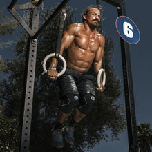 Load image into Gallery viewer, Rehband RX Knee Sleeve - 7mm - Black/White - SINGLE
