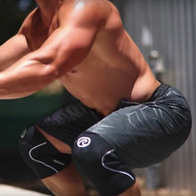 Load image into Gallery viewer, Rehband RX Knee Sleeves - 7mm - Black/White - PAIR
