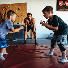 Load image into Gallery viewer, Rehband RX Knee Sleeves Junior - Black/White - PAIR
