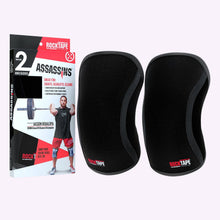 Load image into Gallery viewer, RockTape Assassins Knee Sleeves - 5mm &amp; 7mm - Black - PAIR
