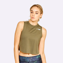 Load image into Gallery viewer, The Brave - Women&#39;s Cropped Tank - Dark Olive
