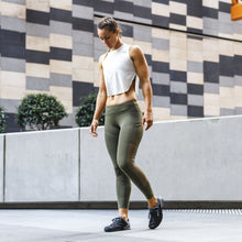 Load image into Gallery viewer, The Brave - Women&#39;s Cropped Tank - Stone
