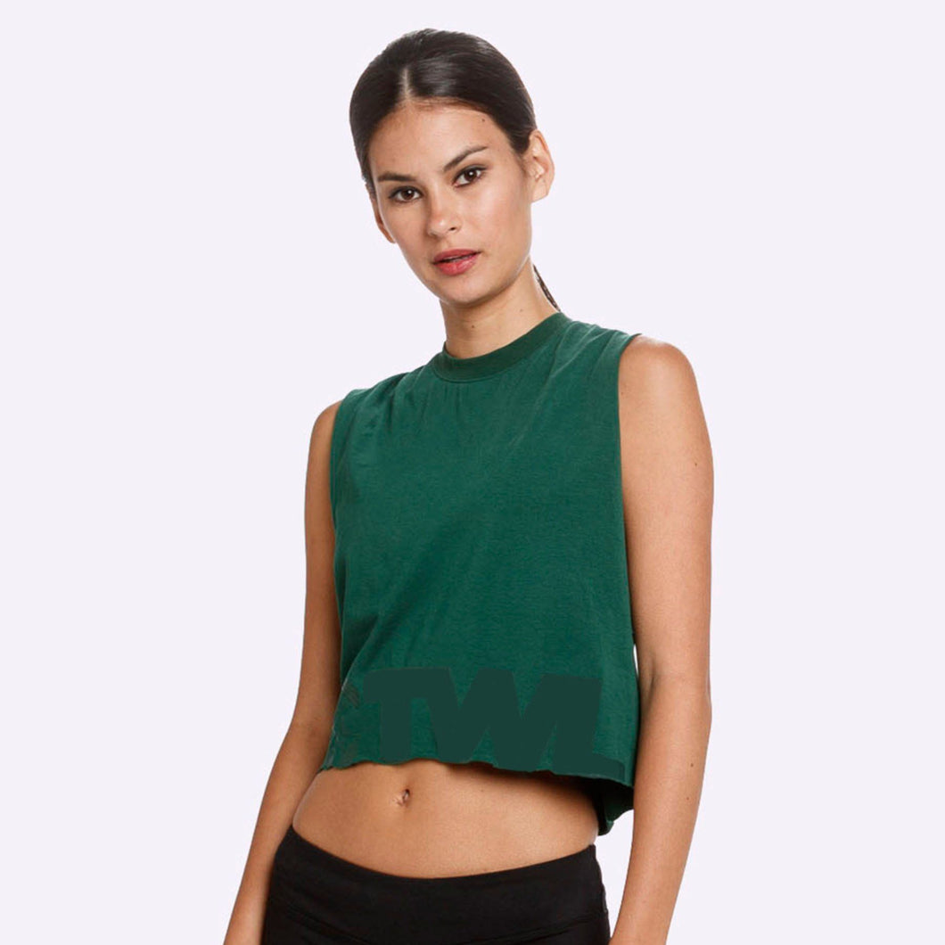 The WOD Life - Women's Classics Slash Crop Tank - Jungle