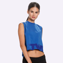 Load image into Gallery viewer, The WOD Life - Women&#39;s Classics Slash Crop Tank - Surf Blue
