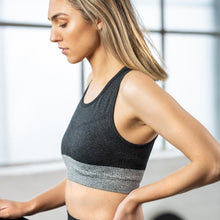 Load image into Gallery viewer, The WOD Life - Women&#39;s Endure Seamless Bra - Black/Charcoal Marl
