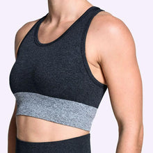 Load image into Gallery viewer, The WOD Life - Women&#39;s Endure Seamless Bra - Black/Charcoal Marl
