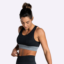 Load image into Gallery viewer, The WOD Life - Women&#39;s Endure Seamless Bra - Black/Charcoal Marl

