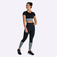 Load image into Gallery viewer, The WOD Life - Women&#39;s Endure Seamless Crop - Black/Charcoal Marl
